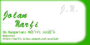 jolan marfi business card